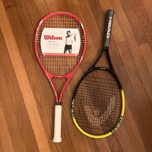 Wilson and Head Tennis Rackets